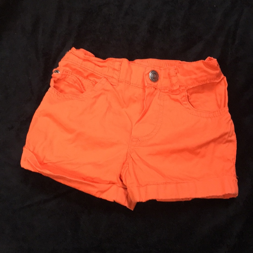 12 month old little girls shorts orange